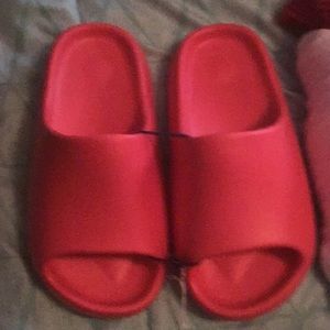 Children red slides “New”never been worn